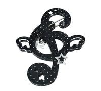 Obotsnoi Porte-clé léger en acrylique pour note de musique, porte-clés, sac à dos, décoration pour un usage quotidien, accessoire élégant, Notes noires, taille unique