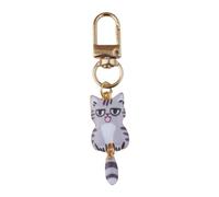 Obotsnoi Porte-clés élégant inspiré du félin en alliage imprimé pour une utilisation pratique ou une idée cadeau attentionnée. Petit porte-clés, D, taille unique