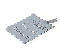 Obotsnoi Porte-lettres arabe moderne léger en cuir PU à suspendre ornement multicolore cadeau pendentif breloque en cuir PU, bleu clair, taille unique