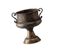 Obotsnoi Pots de fleurs en fer gaufré pour entrée avant, arrière-cour ou intérieur - Fleurs vertes artificielles et élégantes - Urnes de jardin