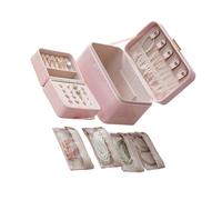 Obotsnoi Présentoir à bijoux de qualité supérieure avec rembourrage de protection, solution de rangement conviviale pour colliers, bracelets, boucles d'oreilles, boîte à bijoux compacte pour les