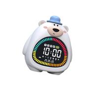 Obotsnoi Réveil en forme d'ours de dessin animé avec éclairage d'ambiance - Fonction minuterie personnalisable - Silicone PVC - Décoration de chambre d'enfant - Veilleuse sur le thème de l'ours