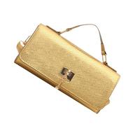 Obotsnoi Sac à bandoulière imprimé serpent pour femme, sac à main tendance accordéon, sac à main imprimé serpent pour femme quotidienne, sac à bandoulière en cuir PU, petit carré, doré, One Size