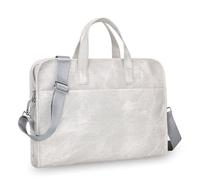 Obotsnoi Sac à bandoulière pour ordinateur portable de 14 pouces, tissu résistant à l'eau, plusieurs poches, sangles réglables, sangles réglables, sac à bandoulière pour ordinateur portable, gris