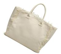 Obotsnoi Sac à bandoulière pratique en toile pour transporter des sacs essentiels de grande capacité sous les aisselles, sac à main avec pompons, décors pour femmes, sac à main en toile à la mode, sac