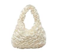 Obotsnoi Sac à main texturé avec poignée supérieure pour femmes qui travaillent - Sac à main en polyester de grande capacité pour ordinateur portable - Sac à main de voyage spacieux, blanc, One Size