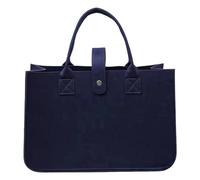 Obotsnoi Sac en feutre moderne spacieux et pliable, sac à main décontracté, design structuré, pour le travail, les trajets essentiels, sac à main en feutre pour femme, bleu marine, One Size