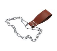 Obotsnoi Sangle de chargement pour haltères avec chaîne en fer - Attaches de trempage en cuir synthétique - Pour la maison, la salle de sport, la plaque de poids