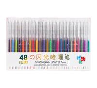 Obotsnoi Stylo à encre gel scintillant rétractable de 1 mm pour carnet de notes, journal, scrapbooking, prise de notes, codage couleur métallique scintillant