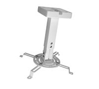 Obotsnoi Supports de plafond pour projecteur de plafond avec tête rotative et double glissière pour visionnage télescopique Blanc