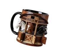 Obotsnoi Tasse en céramique avec impression plate 2D sur le thème du cheval amusant, parfait pour offrir à un ami, un membre de la famille ou des collègues de travail, tasse à café imprimée étal de