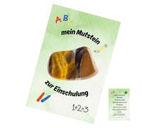 Obotsnoi Tigers Eye Stone Craft Toy avec carte adhésive personnalisable pour l'exploration de la science et le retour à l'école Souvenirs pour enfants Artisanat éducatif