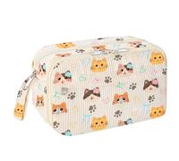Obotsnoi Trousse à crayons multifonction multi-compartiments en tissu Sac de rangement de voyage pour étudiants adultes Trousse à crayons en tissu essentiel pour salle de dorable chaton.