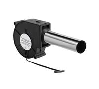 Obotsnoi Ventilateur portable USB 5 V équipé d'un long tube en acier inoxydable pour allumages de poêle, ventilateur de rechange sans balais