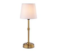 O'Bright Seraph Lampe de table LED sans fil avec variateur d'intensité, batterie rechargeable intégrée, 3 niveaux de luminosité, lampe de table de terrasse, lampe de chevet pour restaurant, laiton