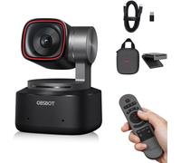 OBSBOT Tiny 2 4K Webcam avec Smart Remote, Commande Vocale PTZ, Suivi IA | Capteur 1/1,5", Mode Multiple et Mise au Point Automatique, Contrôle Gestuel, 60 FPS, Correction HDR, pour PC, Streaming