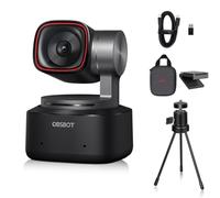 OBSBOT Tiny 2 4K Webcam avec trépied, Commande Vocale PTZ, Suivi IA | Capteur 1/1,5", Mode Multiple et Mise au Point Automatique, Contrôle Gestuel, 60 FPS, Correction HDR, pour PC, Streaming