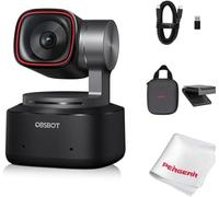 OBSBOT Tiny 2 Caméra Webcam PTZ 4K alimentée par l'IA 1/1,5'' CMOS 4 fois plus rapide USB 3.0 Transfert de données 10 fois plus rapide Commande vocale avec chiffon de nettoyage