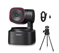 OBSBOT Tiny 2 Lite, PTZ 4K Webcam 1080P@60fps HDR, PC Caméra avec suivi IA, micros avec réduction du bruit IA, trépied, contrôle gestuel, autofocus, Plug & Play, idéal pour le jeu ou le streaming
