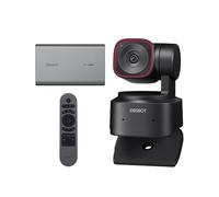 OBSBOT Tiny 2 Lite Webcam 4K avec Télécommande et Adaptateur UVC vers NDI, Caméra PTZ de Streaming avec Suivi IA, Capteur 1/2", Contrôle Gestuel, 60 fps, HDR, Microphones, Webcam pour Ordinateur de Bu