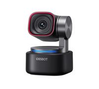 OBSBOT Tiny 3 AI-Powered Spatial Audio 4K Webcam, Caméra PTZ AI Tracking, Capteur 1/1,28", Tri-Mic, Controllo Vocale & Gestuale, 120FPS, HDR, Web cam pour PC, Portable, Streaming & Meeting, Switch 2.