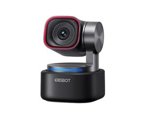 OBSBOT Tiny 3 AI-Powered Spatial Audio 4K Webcam, Caméra PTZ AI Tracking, Capteur 1/1,28", Tri-Mic, Controllo Vocale & Gestuale, 120FPS, HDR, Web cam pour PC, Portable, Streaming & Meeting, Switch 2.