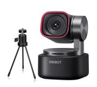 OBSBOT Tiny 3 avec Tépied, PTZ 4K Webcam avec Audio Spatial, Triple Microphone, Capteur 1/1,28", 1080P à 120 IPS HDR, Caméra PC avec Suivi IA, Idéale pour Le Jeu ou Le Streaming, etc.