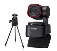 OBSBOT Tiny 3 Lite avec Trépied, 4K Webcam avec Audio Spatiale, PTZ 1080P à 120 FPS HDR, Caméra PC avec Suivi IA, Triple Microphone, Localisation Vocale, Idéale pour la Création de Contenu