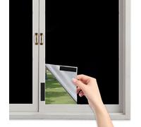 Obscurcissement intérieur des fenêtres 100%, 145x300cm protection solaire film d'obscurcissement, noir tissu d'obscurcissement store pour fenêtre de toit protection contre la chaleur sans perçage