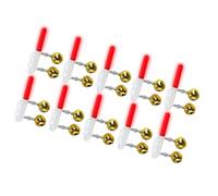 Observateur de pointe de pêche avec tasses en métal et capuchon lumineux, bâton lumineux de pêche, fixation de canne à ressort, lot de 10 pièces de rechange, repère visuel lumineux pour canne à lancer
