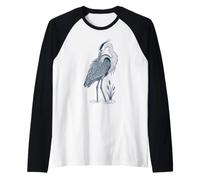 Observateur d'oiseaux du héron Bleu Manche Raglan