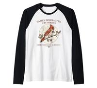 Observateur d'oiseaux - Facilement distrait par l'humour d'observation des Oiseaux Manche Raglan