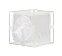 Observation Cage PVC Mesh Blanc Habitat de Papillon Durable pour la Reproduction de l'incubateur (en Forme de Manche)