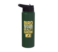 Observation des oiseaux - Téléréalité - Observateur d'oiseaux amusant Stainless Steel Insulated Water Bottle