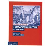 Observations sur l'Etat de Virginie - Thomas Jefferson - Rue D'ulm Eds - broché - Etude