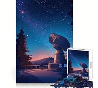 Observatoire d'astronomie Puzzle de 1000 pièces pour Adultes Jeu de réflexion Amusant et décontracté Découpe de précision Cadeau Artistique 38x52cm
