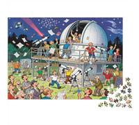 Observatoire Télescope Personnes Puzzle, 1000 Pièces Jeu Intérieur Adulte | 52x38cm Carton, Exercice Mental, Découpe Précise, Amateurs De Puzzles, Réduction Du Stress