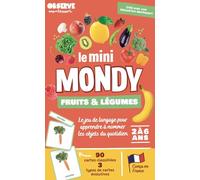 OBSERVE MONTESSORI - Jeu de Cartes Éducatif de 2 à 6 Ans - 90 Cartes Montessori en Français avec Photos - Thème des Fruits & Légumes - Apprendre Les Premiers Mots - Découvrir la Lecture
