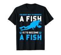 Observez Un Poisson Devenir Un Plongeur Plongeur en Disant l'art T-Shirt