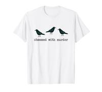 Obsessed with Murder Group of Crows Ravens T-Shirt Graphique avec Valeur