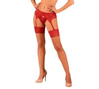 Obsession - Bas en dentelle rouge sexy Lacelove XS/S