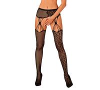 Obsession - Bas sexy avec porte-jarretelles à motifs S821 S/M/L