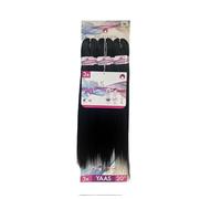 Obsession YAAS Lot de 3 extensions de cheveux synthétiques pré-plumes Noir 1B 50,8 cm