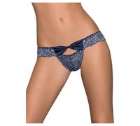 Obsessive Auroria - culotte femme brodée avec nœud - bleu - L/XL
