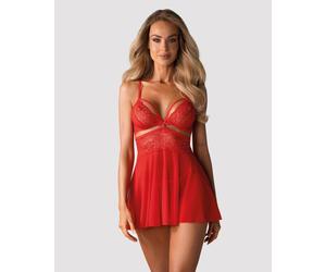 Obsessive - Babydoll Set - Rood