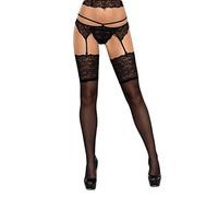 Obsessive Bas pour porte-jarretelles dans une boite cadeau, noir, S-M