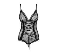 Obsessive Body Slevika en dentelle ouvert Noir S/M