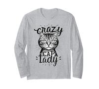 Obsessive Cat Lady pour les filles et les femmes qui aiment les chats, chatons Manche Longue
