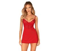 Obsessive - Chemise et String Ingridia - Rouge