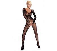Bodystocking F210 S/M/L - Noir Obsessive en nylon Noir S/M/L